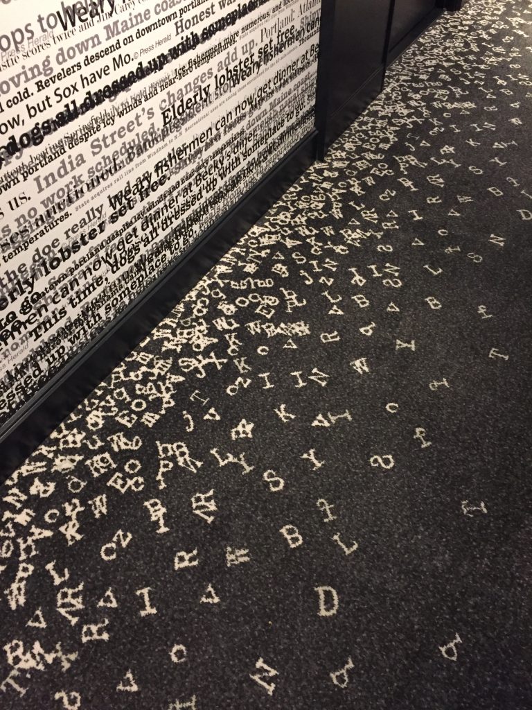Type on a carpet
